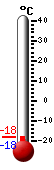Nyt: -16.8�C, Maksimi: -11.8�C, Minimi: -17.7�C